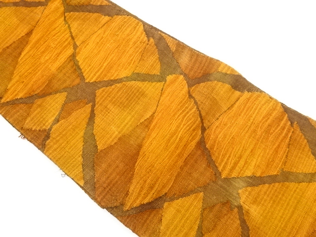 JAPANESE KIMONO / NAGOYA OBI / TSUMUGI / WOVEN ABSTRACT PATTERN 